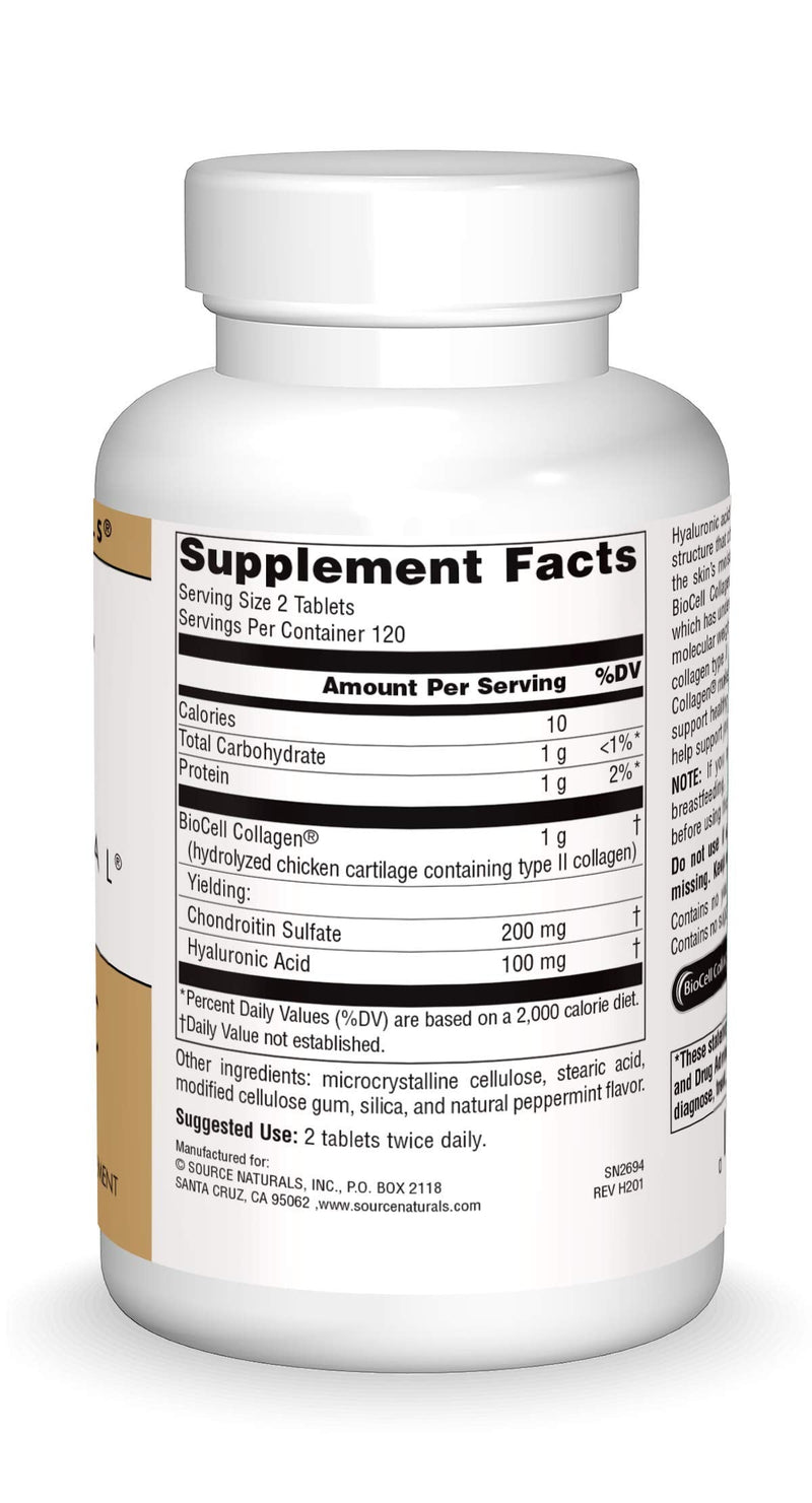 Source Naturals Skin Eternal Hyaluronic Acid, 50 mg - 240 Tablets