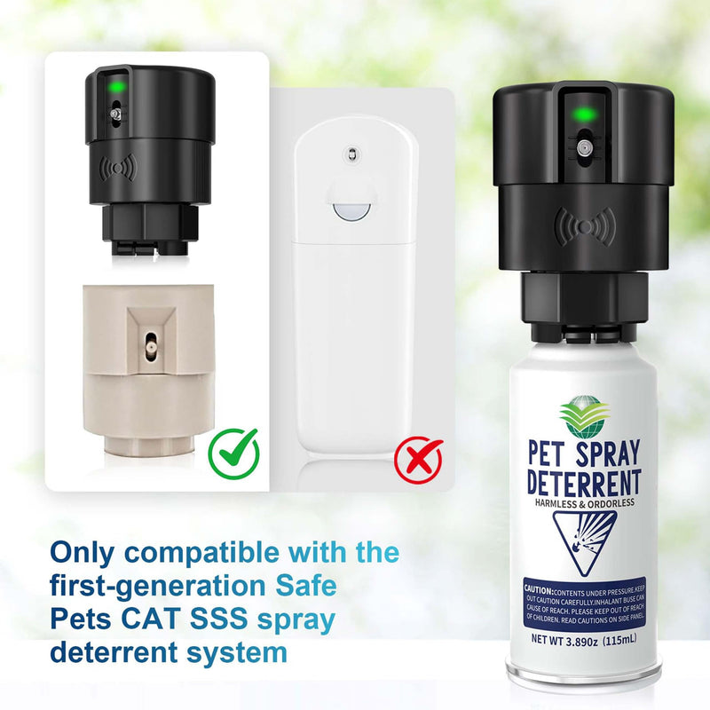 Cat Deterrent Spray Refill, Pet Spray Deterrent System, Motion Activated Cat System, Cat & Dog Odorless & Indoor, Up to 3 Feet Away, Pet Deterrent Spray Refill White-1 Pack