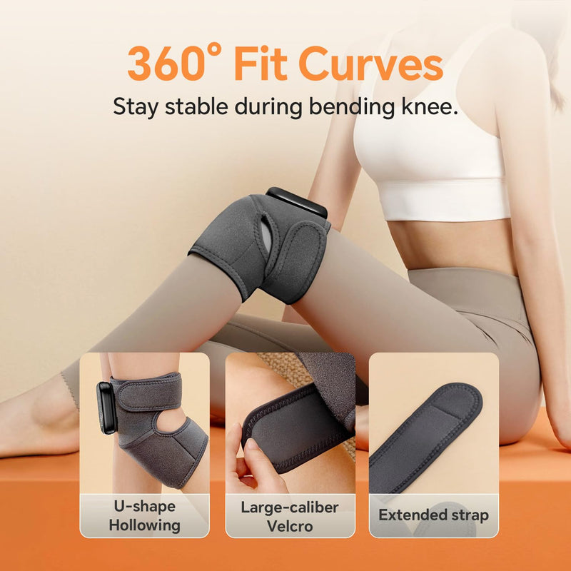 YUHUO Foot Massager with Heat, Knee Shoulder Elbow 3 in 1 Feet Massager, Heated Knee Massager, Shoulder Massager with Heat Vibration, 210 mins Battery, Cordless Portable, Touchscreen Control (Grey) Grey