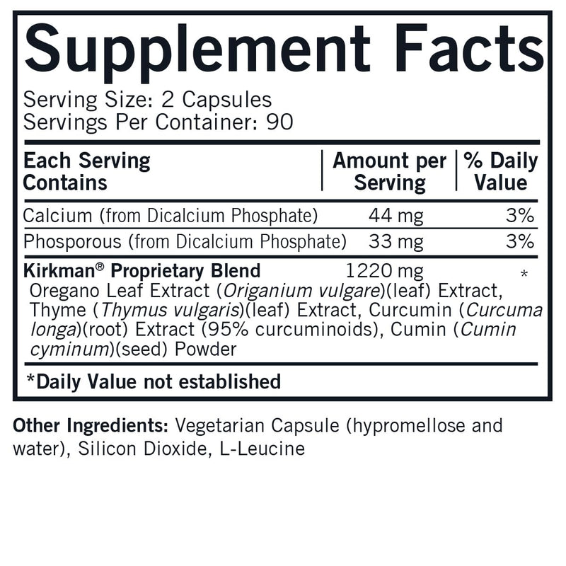 Kirkman CD-Herbal - Hypoallergenic -180 Vegetarian Capsules