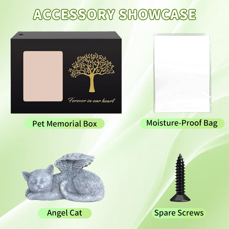 Pet urns for dogs or cats with individual design for storing ashes, suitable for dogs or cats and other animal family members (cat) cat one size - BeesActive Australia