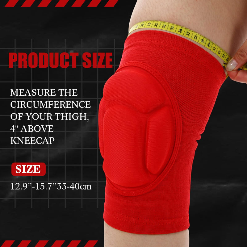 Wrestling Headgear for Kids Youth with Protective Knee Pads Soft Grappling Headgear Wrestling Ear Protection Thick Sponge Anti Slip Knee Sleeve for Sparring Brazilian Jiu Jitsu Red
