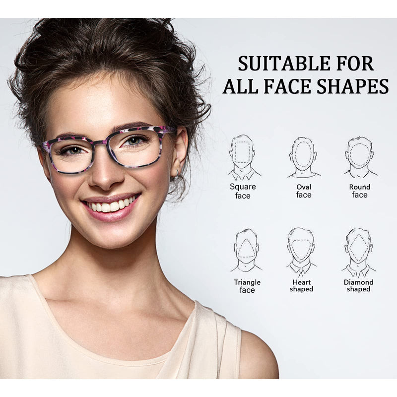5 Pack Reading Glasses Blue Light Blocking for Women,Computer Readers with Spring Hinge Multicolor-c2 2.0 x - BeesActive Australia