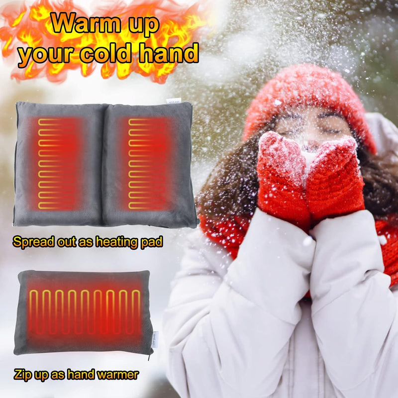 Electric Heated Pad Hand Warmer, Pocket Pouch Design Graphene Heating for Winter Outdoor Camping with 3 Levels Heat Setting,Portable USB Handwarmer Heater by Honwally(Power Bank not Included) - BeesActive Australia