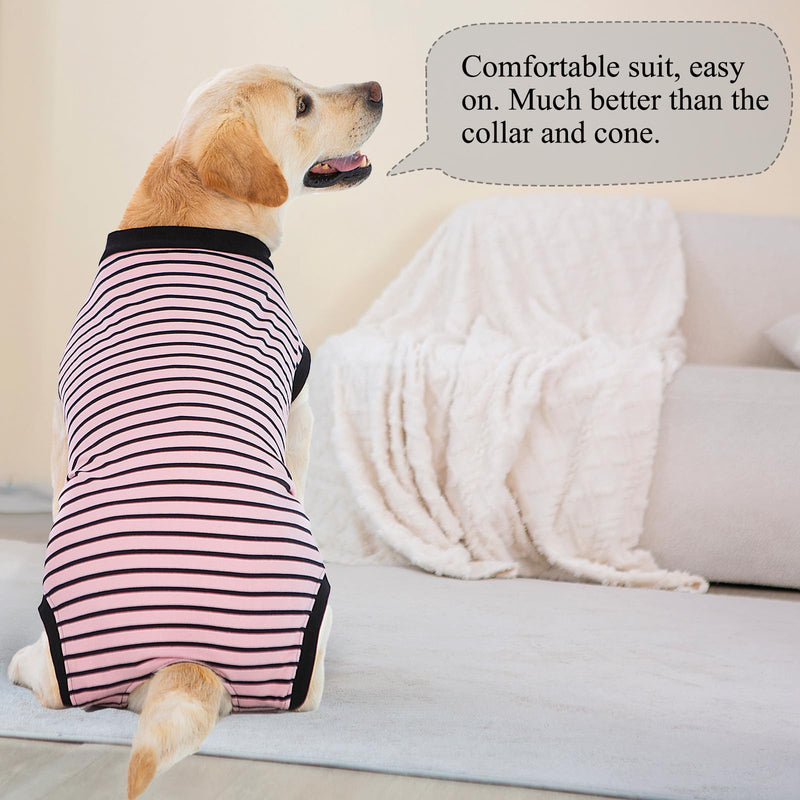 Cyponpy dog bodysuit with Velcro fastener surgery body for dogs after surgery castration bitch male dogs surgery body pet shirt dog leak protection dog body operation wound protection suit for small medium and large dogs M pink - BeesActive Australia