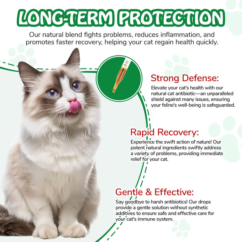 Natural Wellness Drops for Cats – Botanical Liquid Supplement with Prebiotics & Herbal Extracts | Supports Gut Flora, Skin & Coat Condition & Everyday Vitality | 60 ml