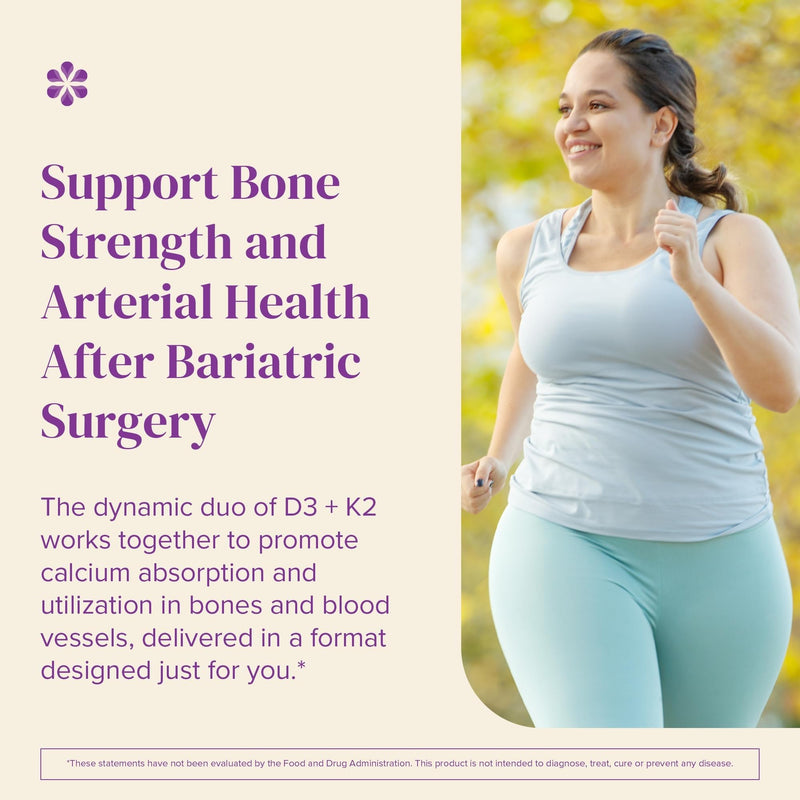 BariMelts Vitamin D3 K2-90 Fast-Dissolving Tablets (3-Month Supply) - Bariatric Vitamins for Women with Vitamin D3 5000 IU and K2 as MK-7, Natural Apple Flavor 90 Count (Pack of 1)