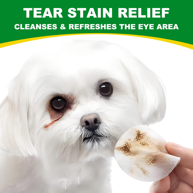 Onznoz Dog Eye Wipes Pack of 150, Remove Tear Stain Wipes, for Dogs and Cats, Pre-Soaked & Textured Dog Wipes for Eyes, Prevents Eye Infections, Soft & Skin-Friendly - BeesActive Australia