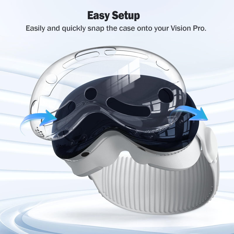 TiMOVO Protective Case Compatible with Apple Vision Pro, TPU Protective Cover for Vision Pro VR Headset Accessories, AR Clear Case Protective Shockproof Bumpers MR Accessories, Clear - BeesActive Australia