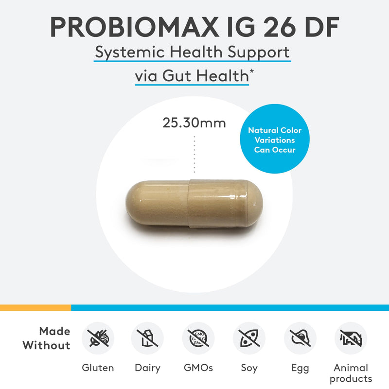 XYMOGEN ProbioMax IG 26, 120 Capsules | Immunized Egg Powder and Bacillus Coagulans, Digestive Health Support, Vegetarian, Gluten-Free, and Non-GMO