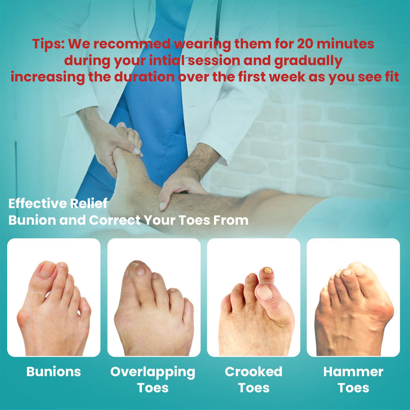 Promifun Toe Splint for Broken Toes - Big Toe Splint for Women & Men - Support Brace for Day & Night Use - Bunion Corrector - 1 Pair - BeesActive Australia