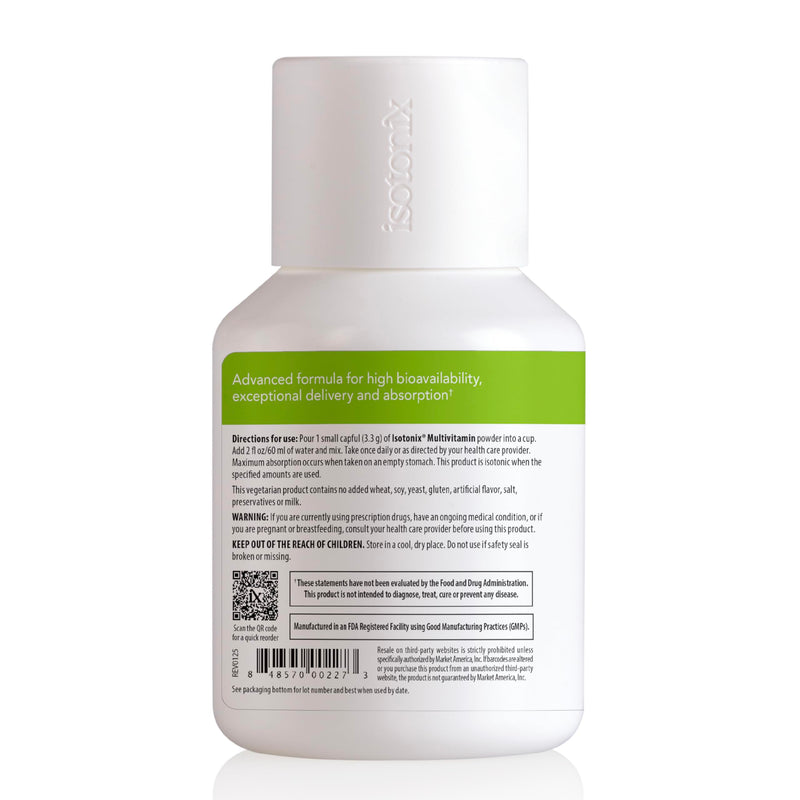 Isotonix Multivitamin Powder Without Iron for Women & Men, 90 Servings | Iron-Free Isotonic Multivitamin with Methylated B Vitamins, Antioxidants & Minerals. Vegetarian, Gluten-Free, Non-GMO