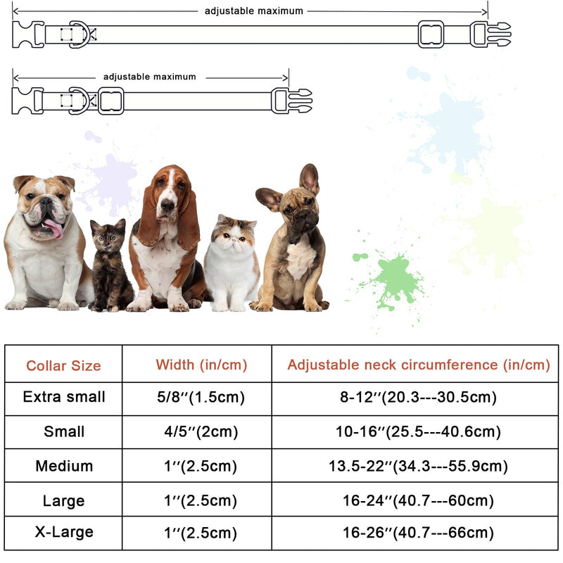 Valentine's Day Dog Collar,Cute Red Heart Girl Female Durable Heavy-Duty Dog Collar, Adjustable Pet Collar Gifts for Small Medium Large Dogs L Black Heart - BeesActive Australia