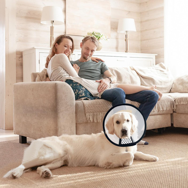 Mesybveo Pack of 2 Neck Brace for Dogs, Cat Neck Brace Made of Plastic, Lightweight Elizabethan Collar, Cone Adjustable Neck Brace for Pets, Dog Funnel for Cats, Dogs (18-27 cm) - BeesActive Australia