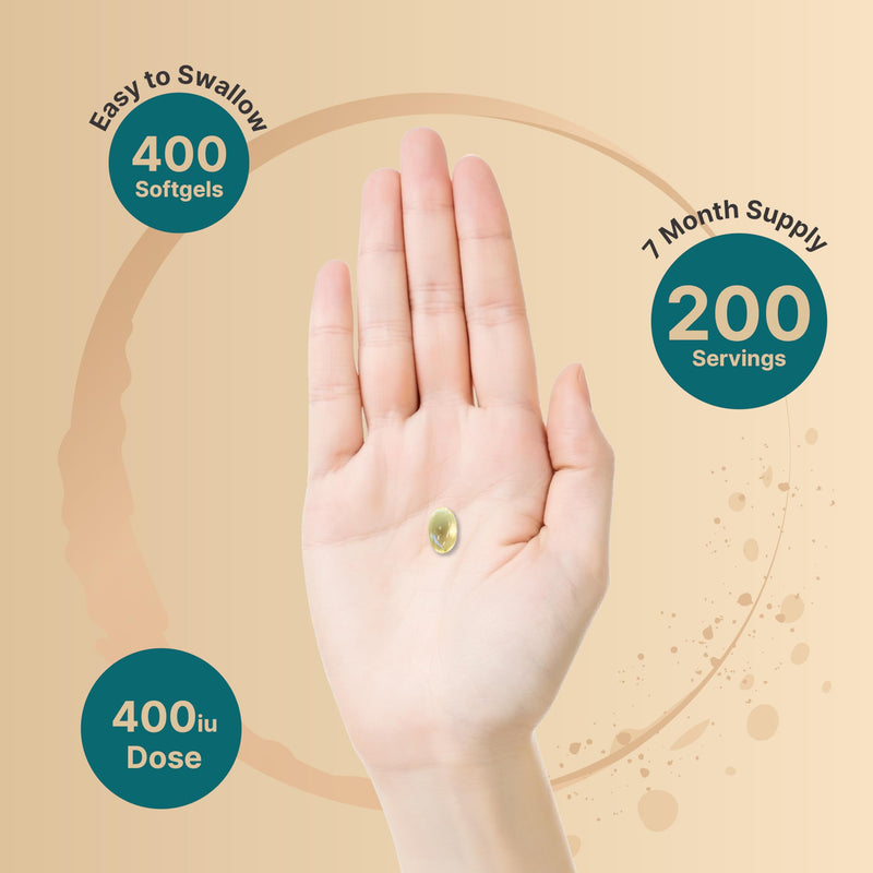 NatureBell Vitamin E Oil Softgels, 400iu Per Serving, 400 Pills | Essential Antioxidant Supplements, Easily Absorbed Form ‚Äì Supports Skin, Heart, & Immune Health ‚Äì Non-GMO - BeesActive Australia