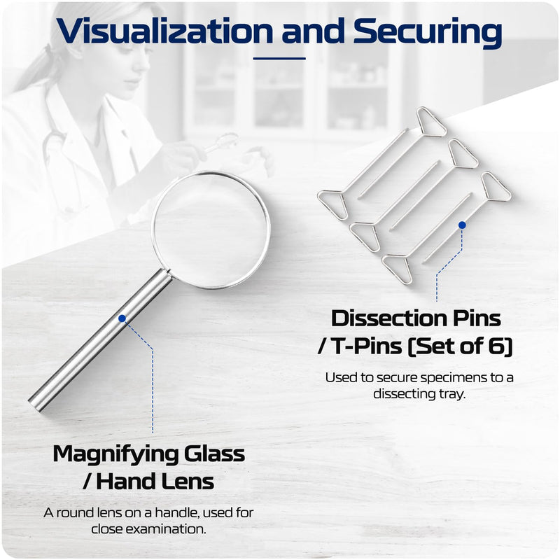 Advanced Dissection Kits - 46 or 33 Piece German Stainless Steel Instruments for College, Medical & Veterinary or Middle and High School Students - Complete Anatomy Lab Tools Surgical-Grade College/ University Kit