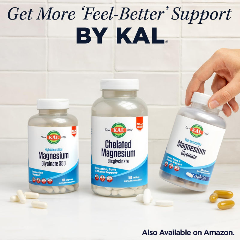 KAL Glucosamine Chondroitin MSM, Joint Support Supplement for Women and Men, 1500mg Glucosamine Sulfate, 1200mg Chondroitin, MSM, Rapid Disintegration, 60-Day Guarantee, 20 Servings, 60 Tablets 60 Count (Pack of 1)