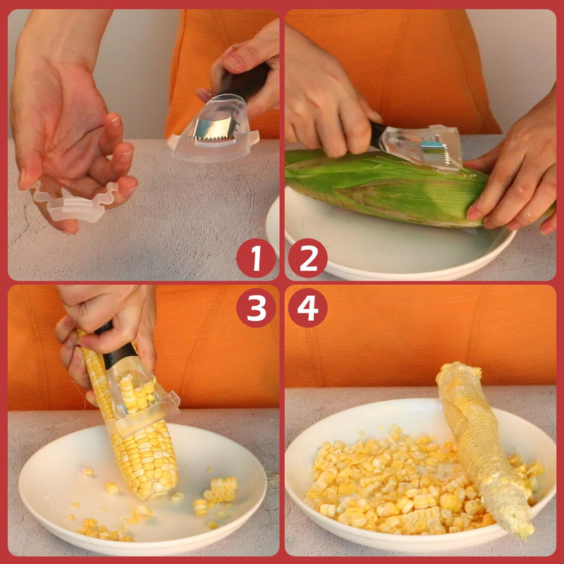 Professional Corn Kernel Cutter, Corn Cutter Peeler Stripper Tool with Large Ergonomic Handle, Corn Peeler #1114 - BeesActive Australia