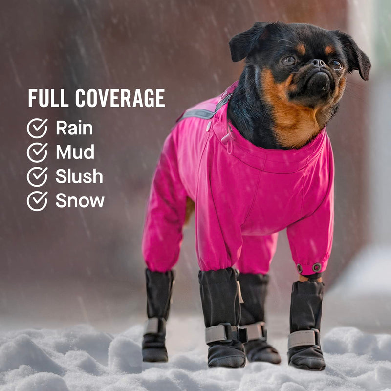 Canada Pooch Dog Winter Boots - Paw Protection, Anti-Slip Dog Shoes with Reflective Strap, Easy On for Small Medium Large Dog Booties - Black, Size 1 - BeesActive Australia