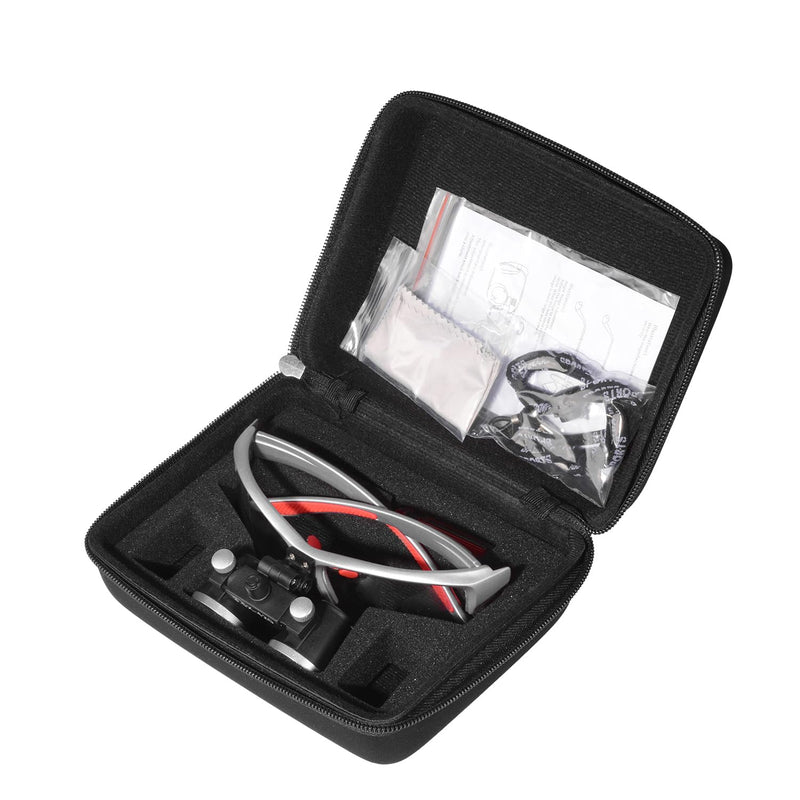 Loupes 2.5X 3.5X Magnification Binocular Magnifier Optical Glass Lens (3.5X, Silver)