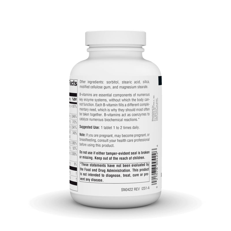 Source Naturals B-50 Complex, 50 mg -250 Vegan Tablets | Supports Energy Production* 1