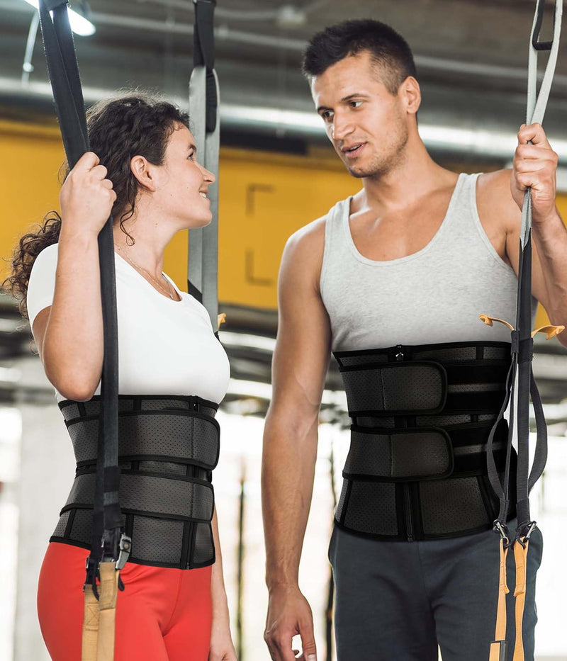 Waist Trainer Trimmer for Men Tummy Control Shapewear Neoprene Sweat Belt Slimming Body Shaper Black X-Large