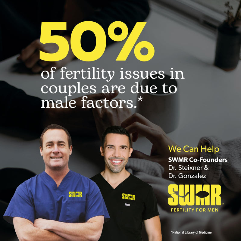 Male Fertility Supplement for Men, Doctor Formulated, Motility, Count | Mens Prenatal Vitamins for Conception with CoQ10, Zinc, NAC, Folic Acid; 90 Vegan Capsules, Made in USA, 1 Month Supply