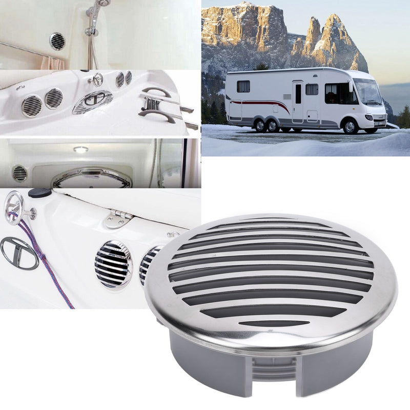 Srliya 4PCS 4 Inch Marine Airflow Vent Cover, 316 Stainless Steel Decorative Vent Grille for Boat RV Yacht Sailboat - BeesActive Australia