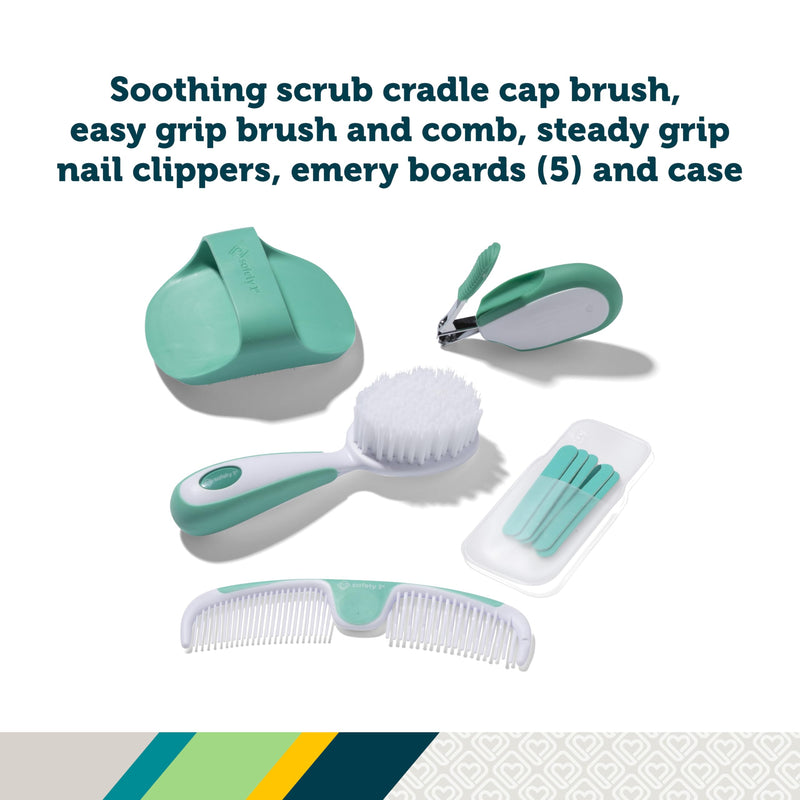 Safety 1st Nursery Care Health & Grooming Kit, Pyramids Aqua, One Size 30 Piece Set