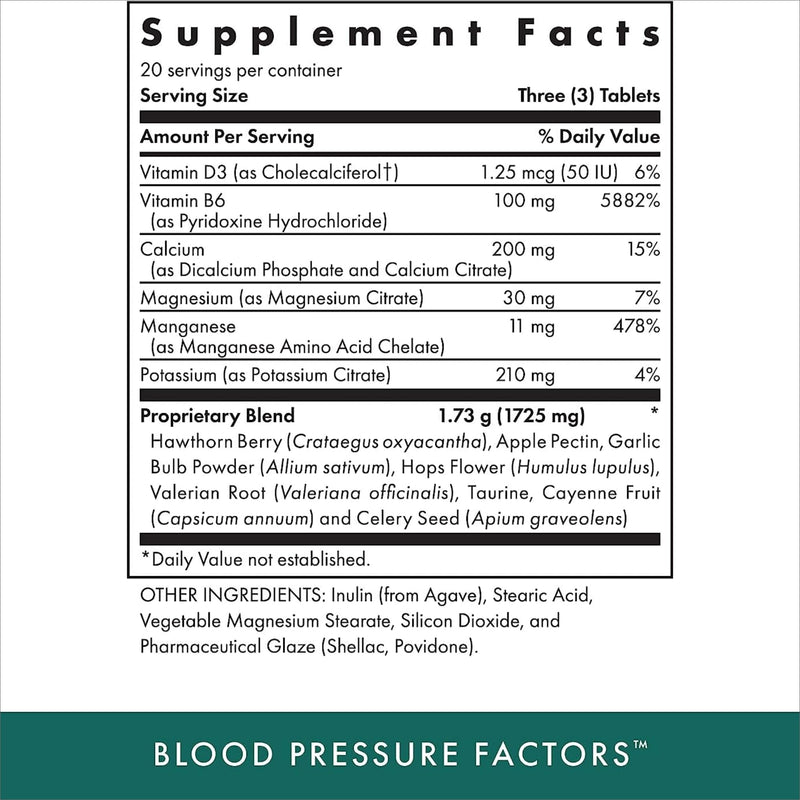 Michael's Health Naturopathic Programs Blood Pressure Factors - 60 Vegetarian Tablets, Pack of 2 - Provides Fluid Balance Support - Kosher - 40 Total Servings 60 Count (Pack of 2)