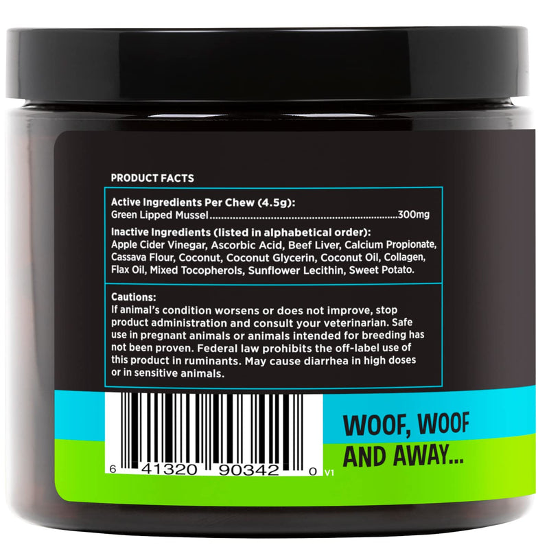 Super Snouts Joint Power – 60 Soft Chews – Joint Supplement for Dogs and Cats with Green Lipped Mussel Helps Ease Discomfort & Stiffness– Made in The USA - PawsPlanet Australia
