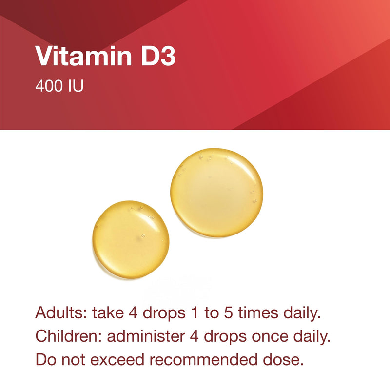 PROTOCOL FOR LIFE BALANCE Liquid Vitamin D-3, Bone Health*, 2 fl oz | Supports Calcium Absorption*, Bone and Dental Health*, and Immune Function* in Easy to Administer Drops