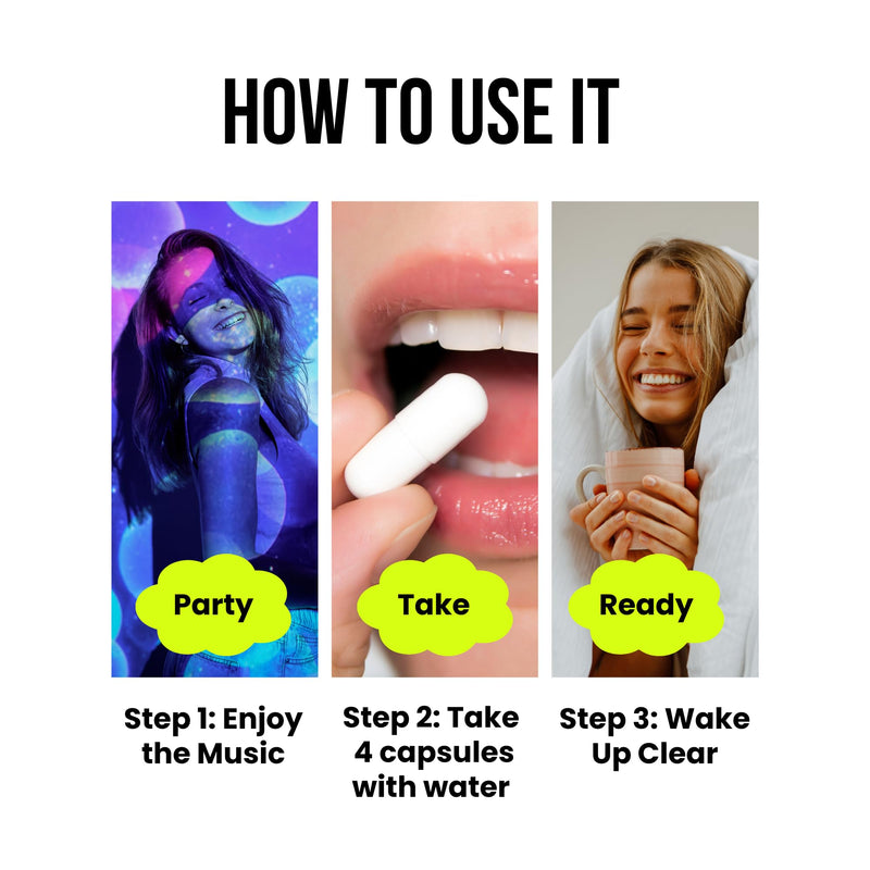 Rave Essentials Vitamins for Recovery - Music Festival Supplement
