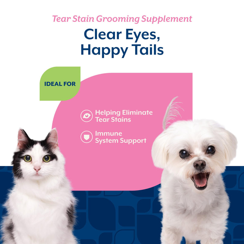 NaturVet Lutein Tear Stain Supplements for Dogs & Cats – Prevents Tear Stains for Dog, Cat Breeds – Includes Oregon Grape Root, Marshmallow Root, Cranberry Extract – 120 Ct.