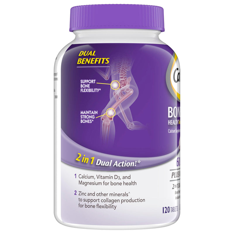 Caltrate 600 Plus D3 Vitamin D and Calcium Supplement Tablets, 120 Count | Highest Level of Vitamin D3, Maximizes Calcium Absorption to Support Strong Bones and Daily Function New 120 Count (Pack of 1)
