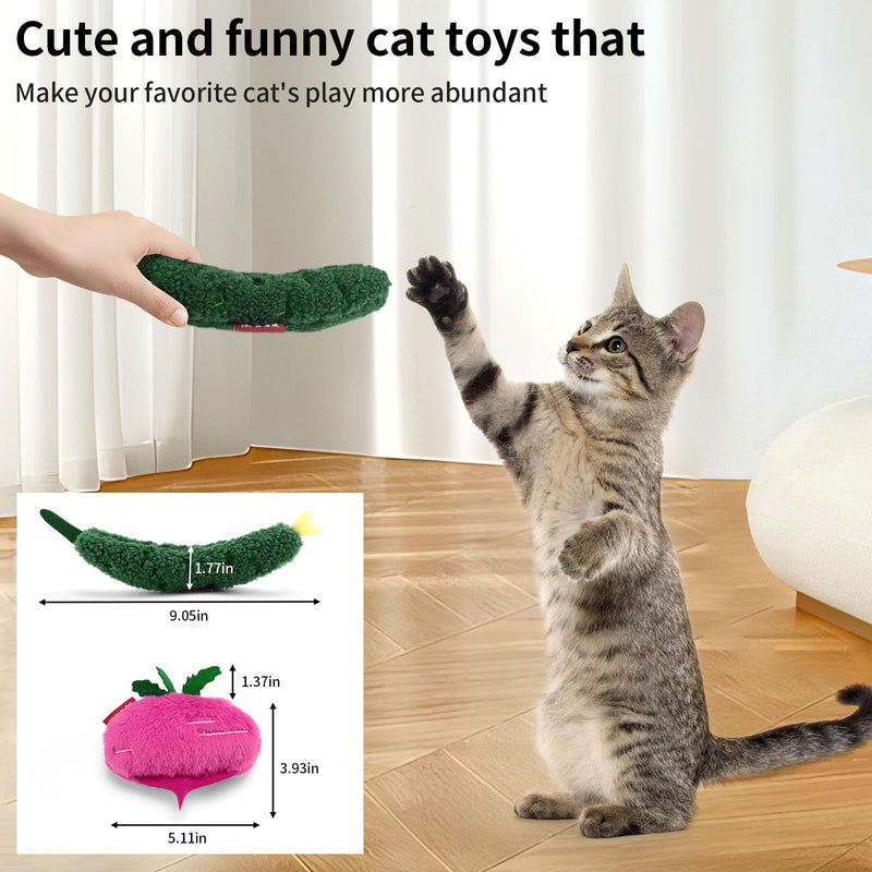 BBdis Catnip Cat Toys,2 Pack Soft and Durable Crinkle Sound Interactive cat Kicker Toy, Cat Toys for Indoor Cats,cat Kicker Toy,Kitten Toys,Promotes Kitten Exercise - BeesActive Australia