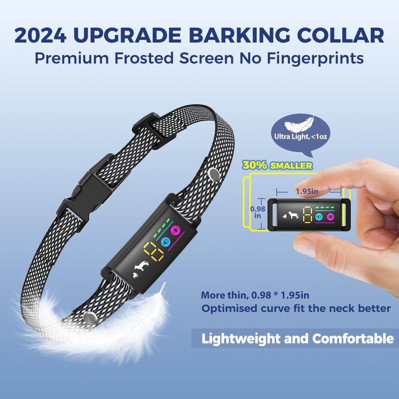 Anti-Bark Collar for Small Dogs, No Shock Bark Collar with Beep & Vibration Only, 1-5 Sensitivities Adjustable, Rechargeable Dog Barking Collar, IP67 Waterproof - Humane Bark Collars, Black - BeesActive Australia