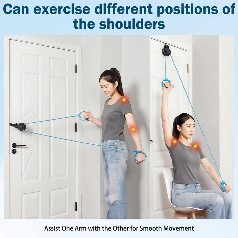 Shoulder Pulley for Physical Therapy, Upgraded Shoulder Rehabilitation Pulley, Exercise Pulley for Shoulders Doorway, Suitable for Limited Shoulder Mobility, Suitable for Home Use - BeesActive Australia