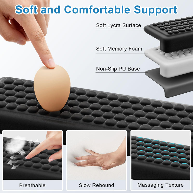 Arm Rest for Desk, L-Shaped Elbow Pad 2-Piece Set, Non-Slip Wrist Rest for Computer Keyboard Elbow Rest, Memory Foam Desk Wrist Support, Ergonomic Desk Edge Cushion for Office and Home Use - BeesActive Australia