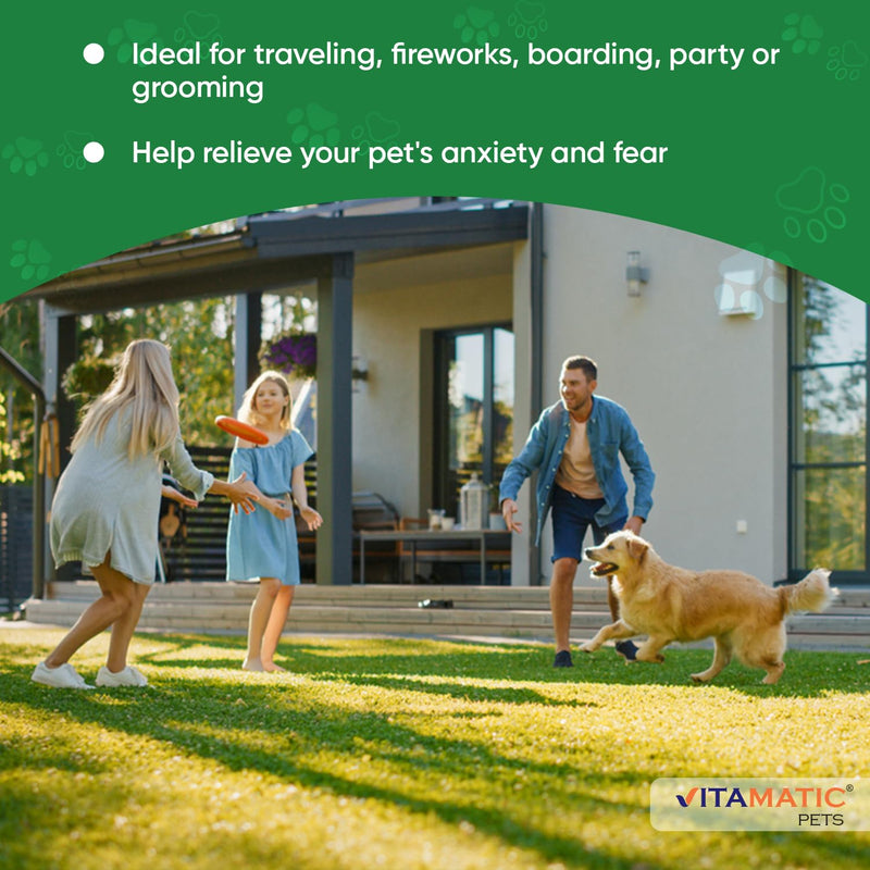 Vitamatic Melatonin for Dogs - 6 mg - 120 Beef Flavored Chewable Tablets ((Pack of 2)) (Pack of 2)