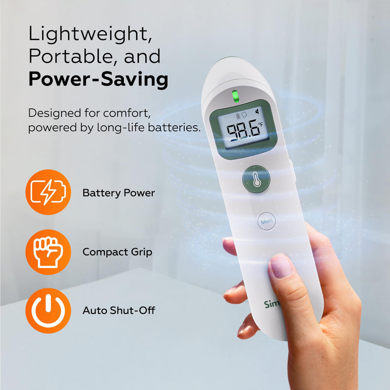 FC-IR206 | FDA 510(k) Cleared Medical Grade Infrared Thermometer | 2-in-1 Non-Contact Forehead & Object Thermometer for Baby, Infant, Toddler, Kids & Adults