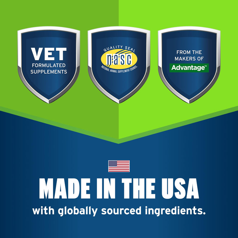Pet Protect Dog Allergy* & Immune+, Itchy Skin Support, Vet-Formulated Seasoderm, Bacon-Flavored Soft Chews (60 Count)