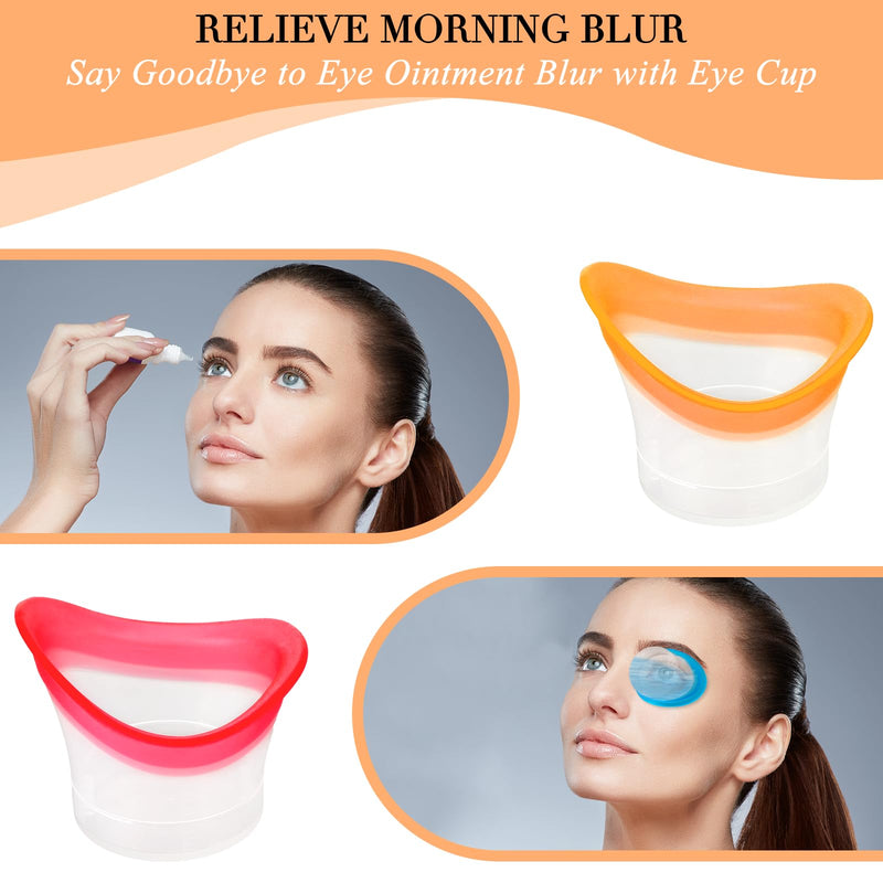 Eye Wash Cups for Eye Wash Bath Kit 6 Pack Silicone Eyes Cleaning Cup Reusable Eyewash Cleaner Cups Portable Eyes Rinse Cup Care Tool for Relief Cleansing Make up Dust Quick Discomfort