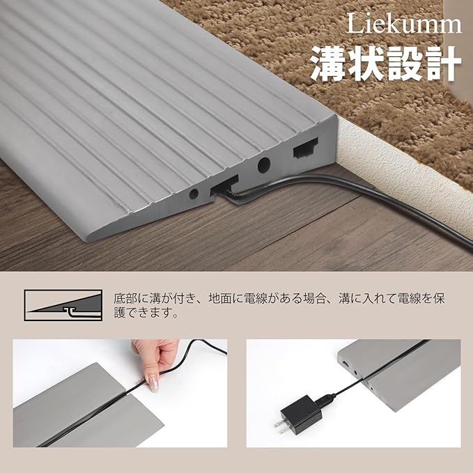 LIEKUMM Height 0.8 inches (2 cm) x Width 35.8 inches (90.5 cm) Step Ramp Threshold Ramp for Cleaning Robots Indoor and Outdoor Use Step Elimination PVC Material Load Capacity 1766.3 lbs (800 kg) -  Australia