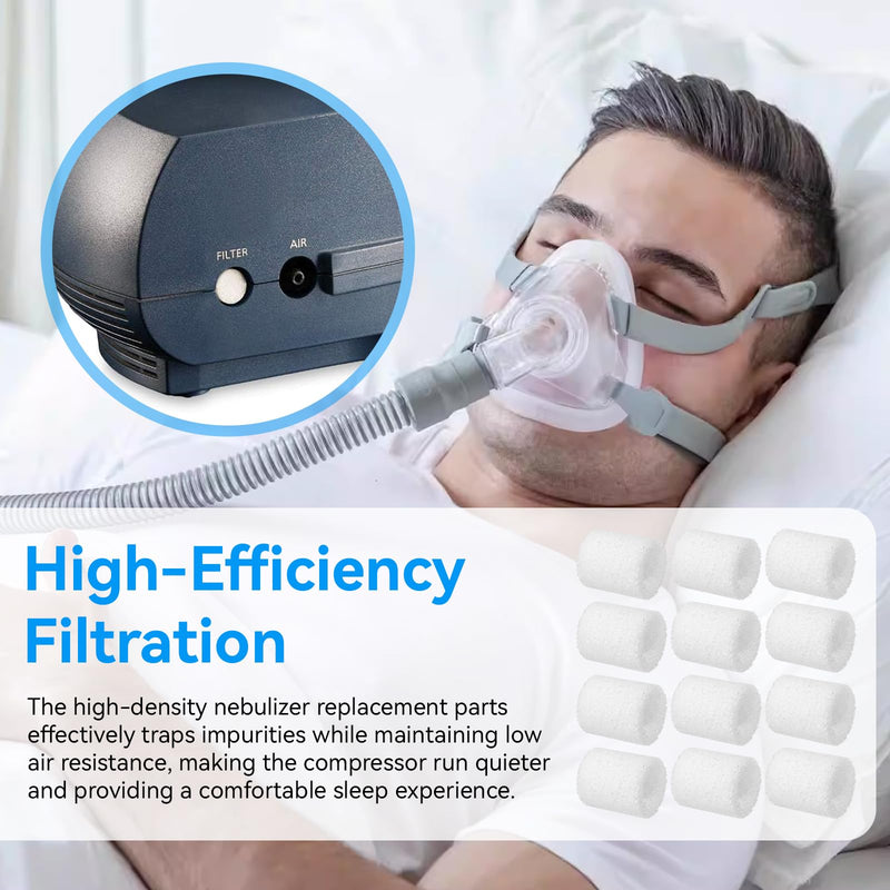 12 Pack CPAP Nebulizer Filter Replacement for PARI Vios, Ultra II, Trek, and Trek S Nebulizer Filters, Replacement Air Filters Compatible with PARI Compressor - BeesActive Australia