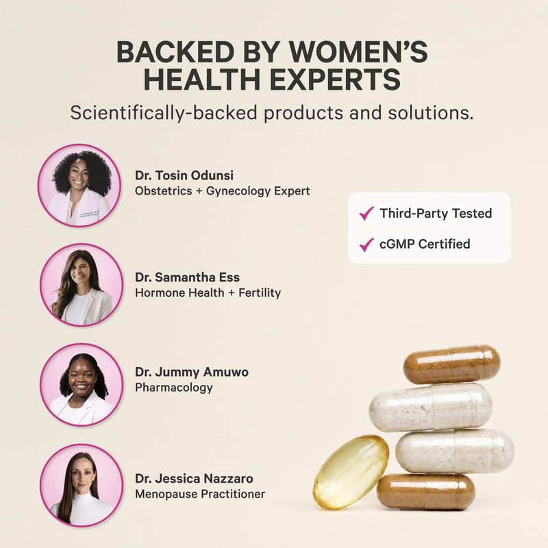 Pink Stork Hormone Balance Multivitamin for Women, 60 Vegan Capsules | 18-in-1 Vitex, Saffron, Ashwagandha, Magnesium | Mood, Energy, Cortisol, Adrenal Support | PMS, Perimenopause Support