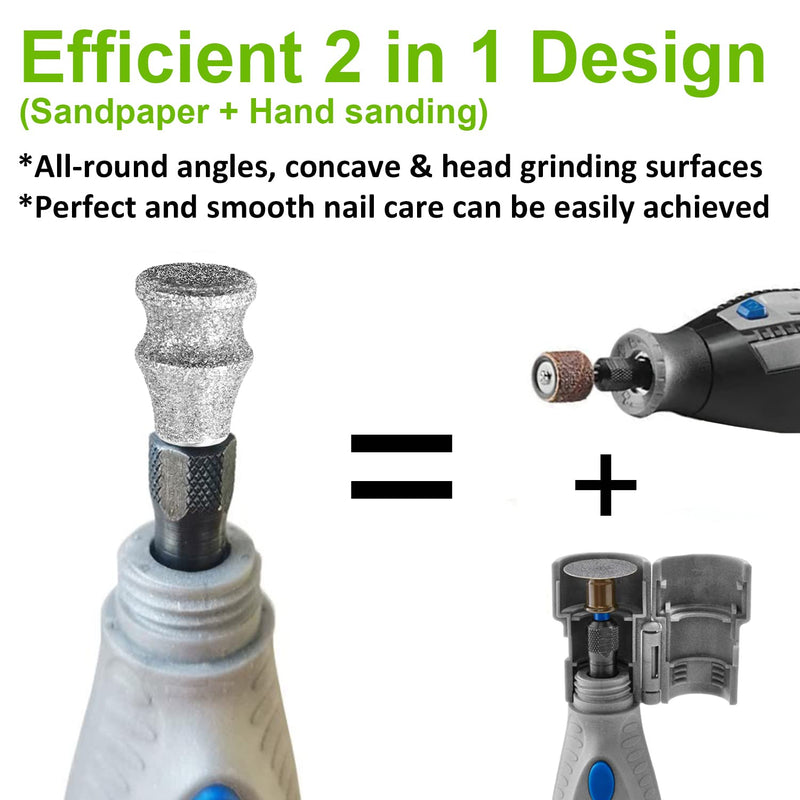 Diamond Dremel Dog Nail Grinder Attachment, Diamond Rotory Bit for Dogs&Pets Nail Care, 1/8'' Pet Nail Grinder Wheel Work with Dremel Sanding Drums for Animals Nail Care & Home Grinder Tools ClassicA 1P-80# - BeesActive Australia