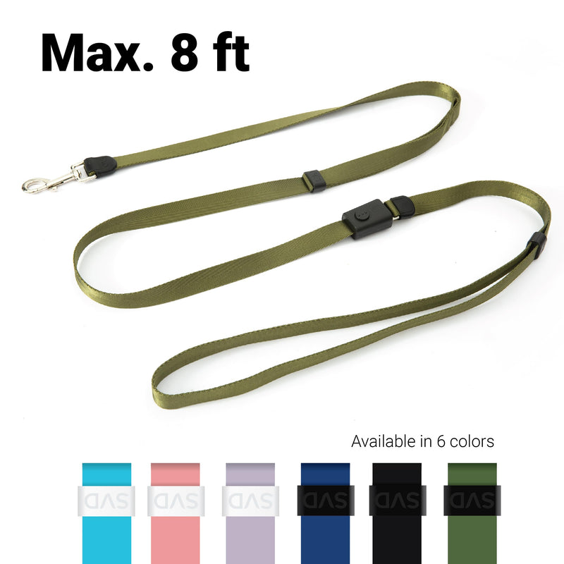 SVD.PET 4-in-1 Hands Free Dog Leash, Versatile Crossbody/Waist Dog Leash with Easy Release Buckle, Easy Adjust to Fit Your Body and Waist for Walking, and Running Your Doggy (Army Green) Army Green