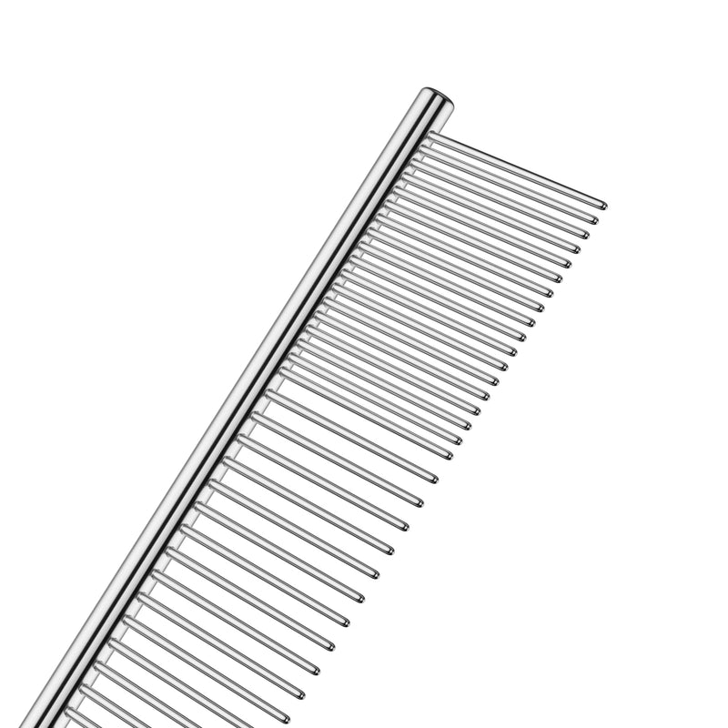 Andis 68545 Stainless-Steel Comb for Knots, Mats & Loose Hair Removal - Effective Dematting Tool Comfortable, Lightweight, Portable & Safe for Dogs, Cats & Pets – Silver, 10-Inch 10 Inch - BeesActive Australia