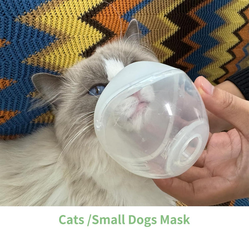 Cat Inhaler Spacer, Designed for Cats and Small Dogs, Pet Aerosol Chamber with Silicone Mask,for Home Outdoor S